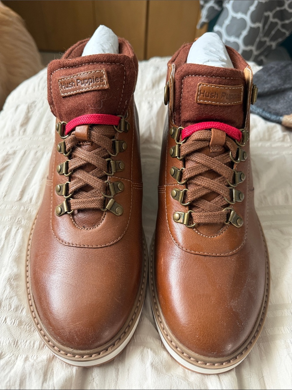 Hush Puppies Men’s Brown Leather Hiker Boots
